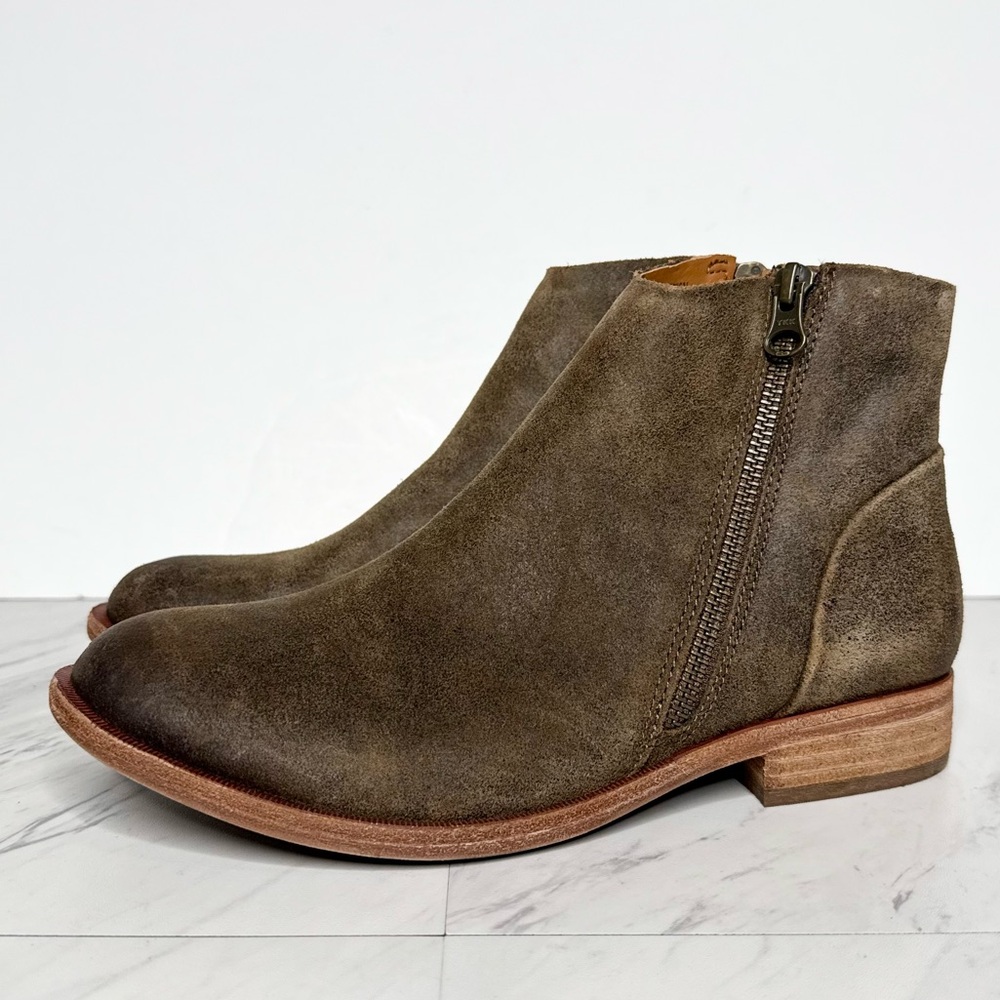 Kork Ease Riley Tan Brown Distressed Suede Bootie 7M